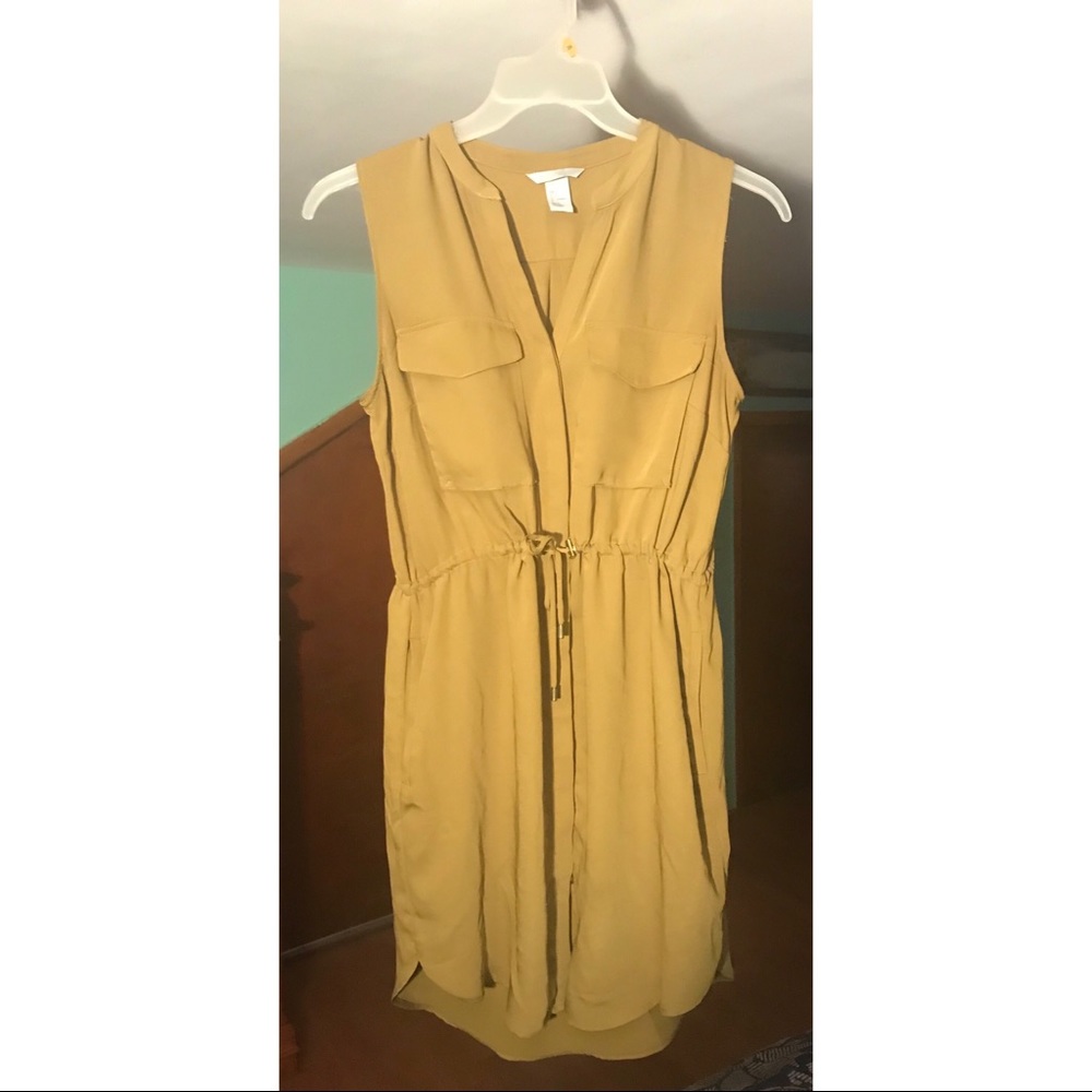 H&M sleeveless button down dress